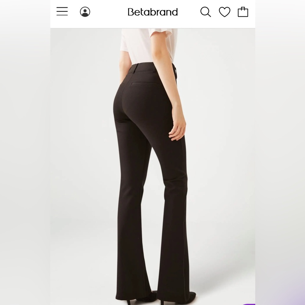 Betabrand black yoga dress pant in XL